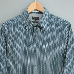 Ted Baker London Slim Fit Geometric Print Shirt Size 4/L